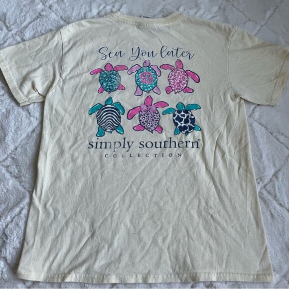 Simply Southern | "Sea You Later" Turtle Short Sleeve Tee | Size Youth Medium - Picture 3 of 11